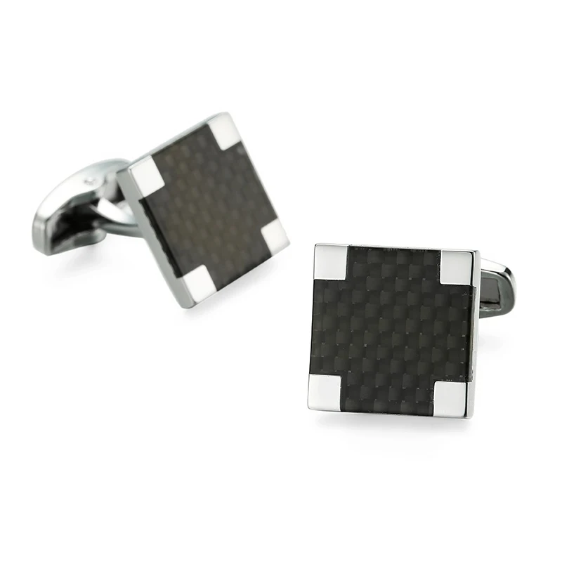 High quality fashion men's shirts Cufflinks leather rope / Masonic carbon fiber Red Cross French shirt accessories | Украшения и