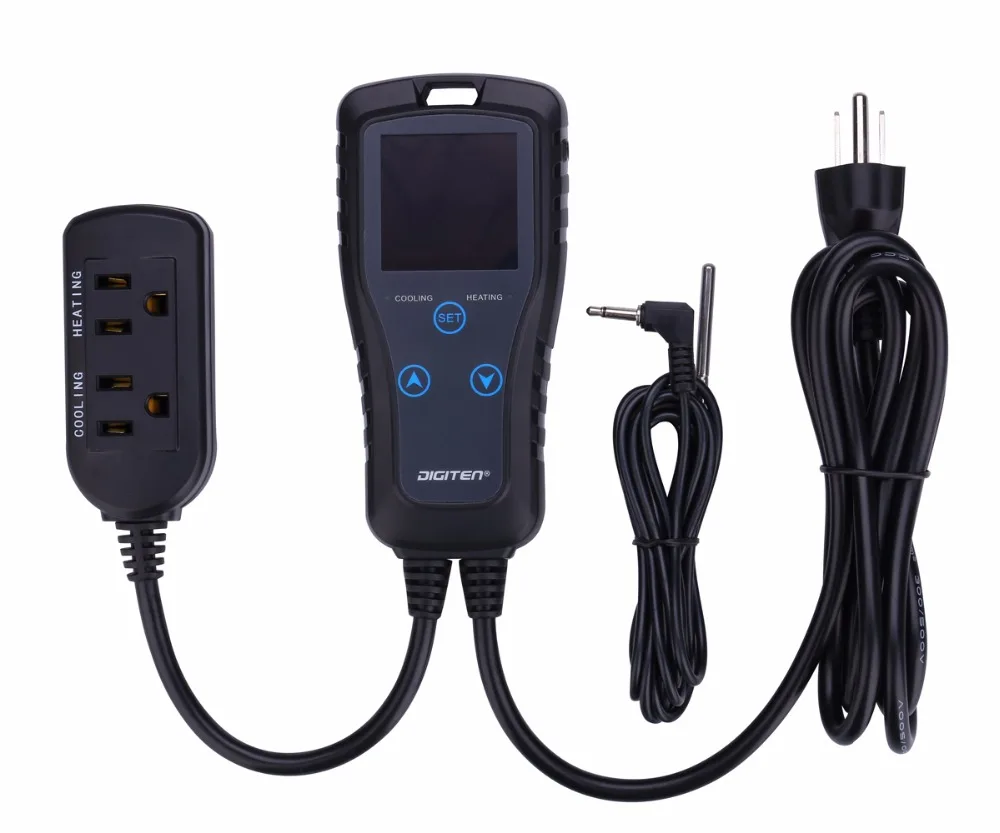 Цифровой ЖК термостат проводной Терморегулятор с нагревом и охлаждением 2 выхода