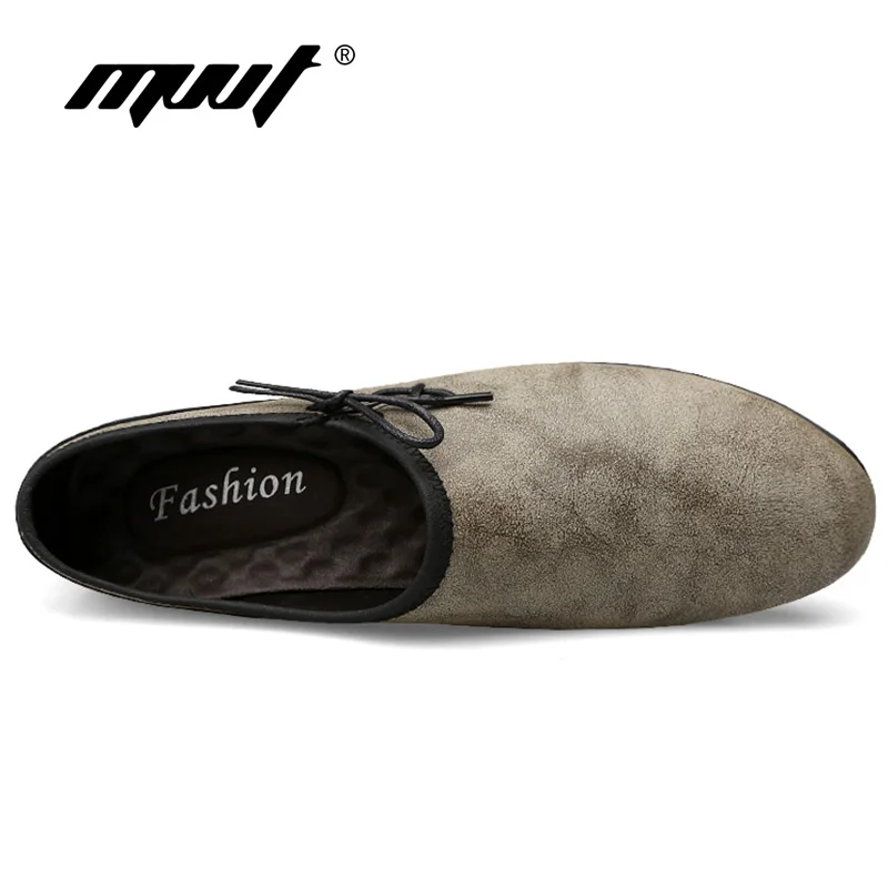 Мужские замшевые мокасины MVVT размера плюс супер мягкая повседневная обувь из