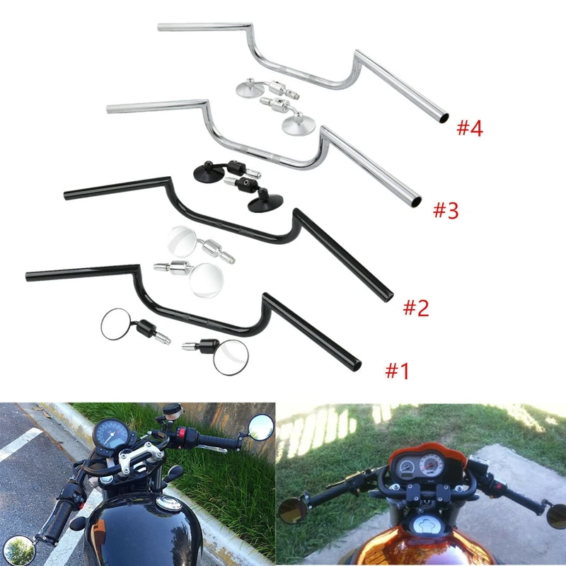 

Motorcycle Motor 7/8" Ace Cafe Racer Handlebar Fit For Harley XL883 1200 Bobber Cruiser Cafe Racer Suzuki Honda Kawasaki Yamaha