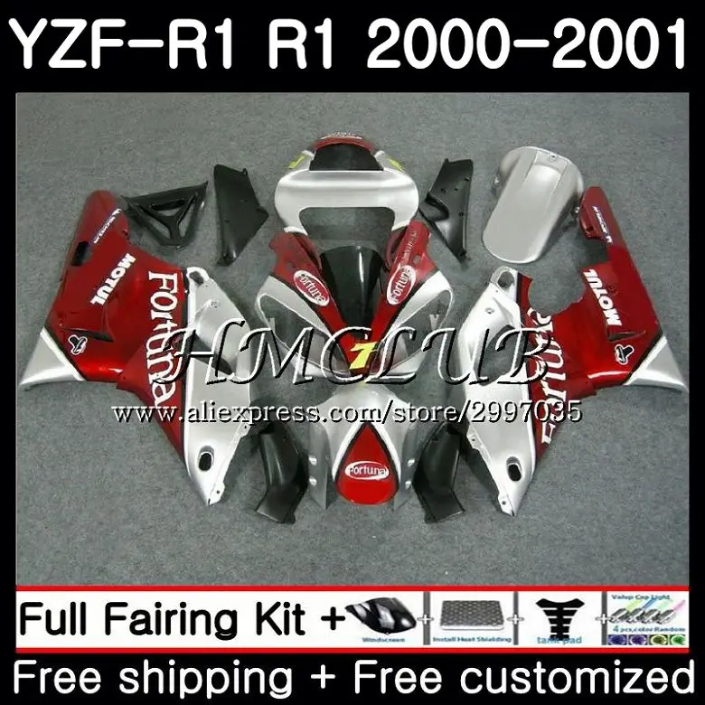 

Корпус для YAMAHA YZF 1000 YZF-1000 YZF R1 2000 2001 рама 19HC. 13 YZF-R1 YZF R 1 00 01 Fortuna red YZF1000 YZFR1 00 01 обтекатели