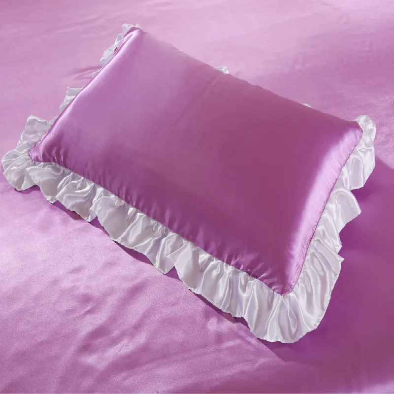 Шелковый пододеяльник со льдом Комплект постельного белья из шелка + юбка