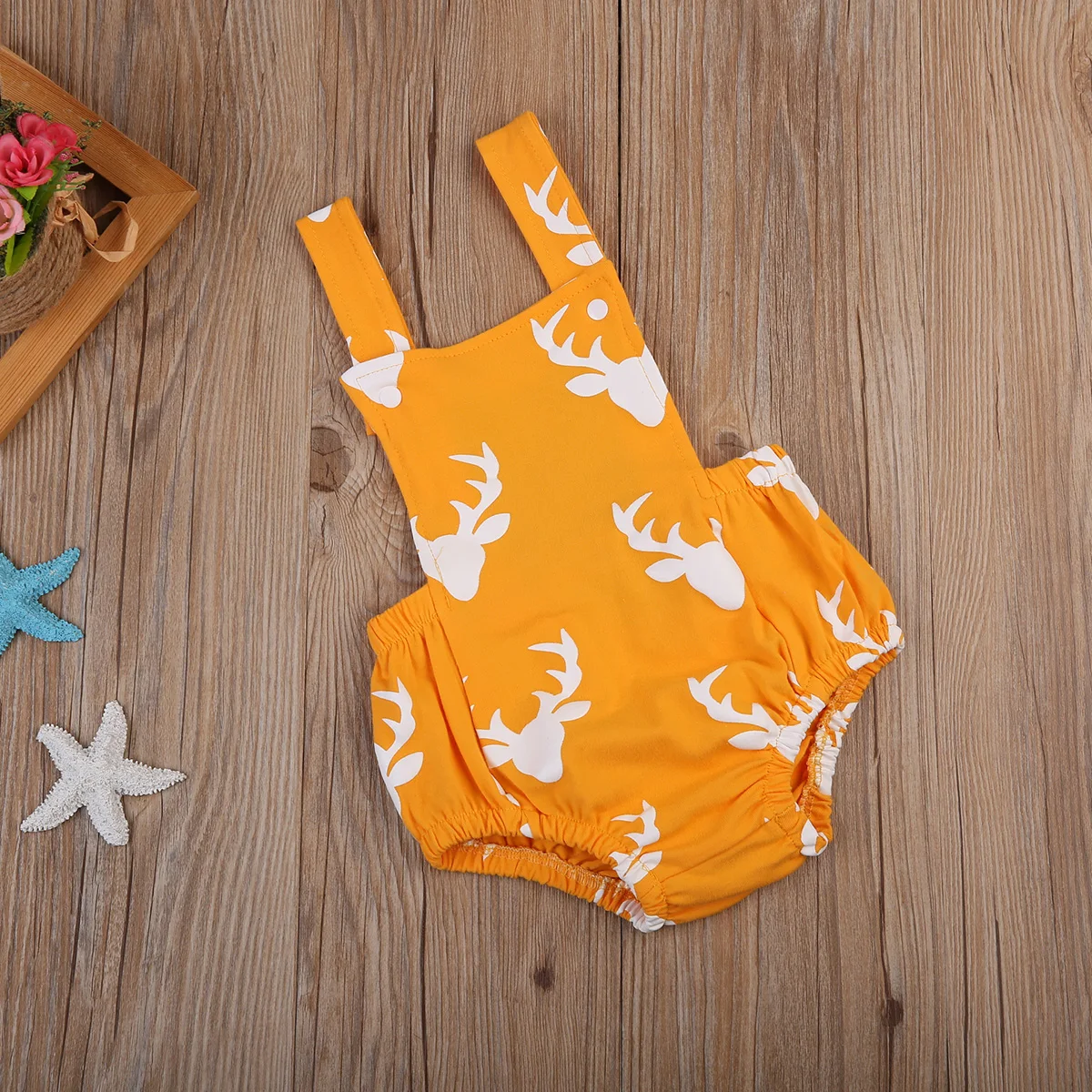 2017 г. новый детский комбинезон с рисунком оленя для маленьких мальчиков и девочек