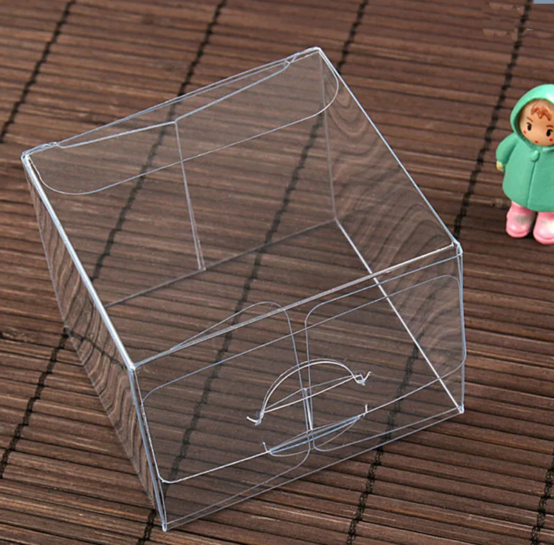 ПВХ Прямоугольная Упаковка Case100pcs = 1 лот упаковка игрушка/сухие фрукты 5*5*4 см