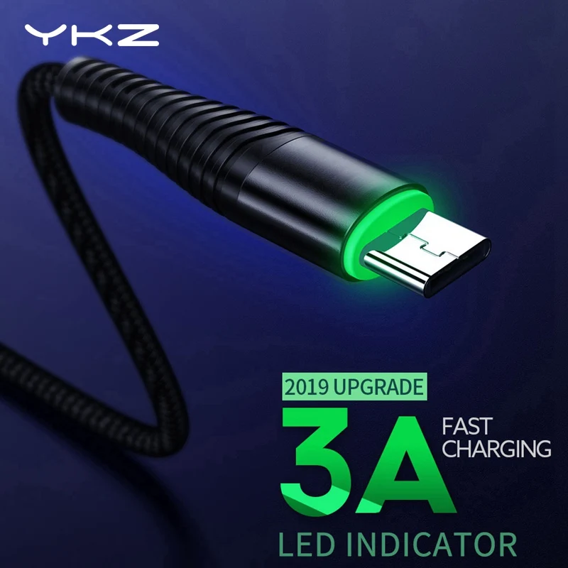 YKZ 3A USB C кабель для samsung Galaxy S10 S9 type быстрой зарядки данных type-C Redmi note 7 USB-C зарядное