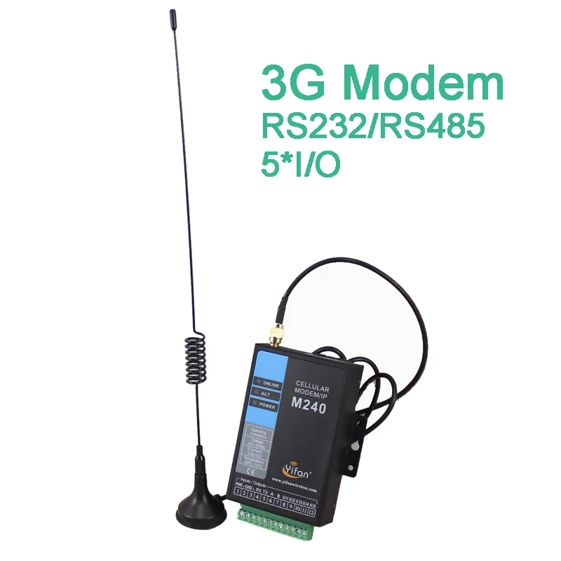 M240 H TCP/IP Modbus промышленный 3g сотовый модем с портами ввода вывода RS232/RS485 для SCADA|modem