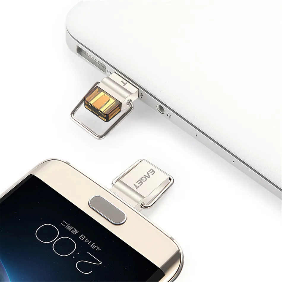 Eaget USB Флешка 32 ГБ OTG металла 3 0 Pen Drive Key Тип C накопитель мини U диск Memory Stick Лидер