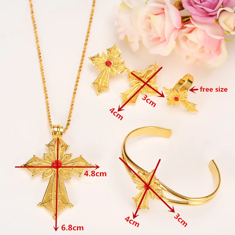 

african DubaiGold stone Wedding Jewelry Sets Cubic Zirconia Elegant Engagement Earring for Women girls charms gift Accessories