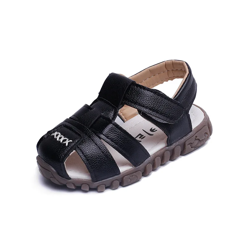 Brand Quality Leather Sandals for Boy Kids Moccasins Shoes Boys New 2019 Summer School Big Child Shoe Size 21-36 | Детская одежда и