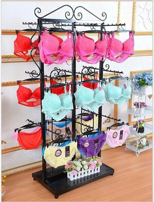 

Clothes rack display shelf bra underwear underwear shelves island landing coatrack bags