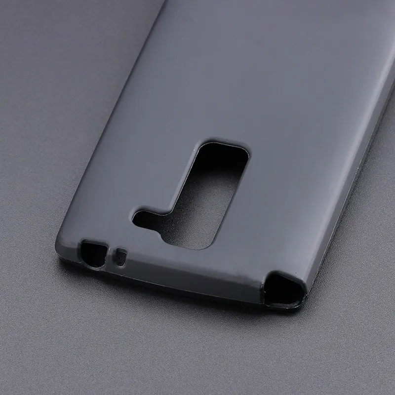 Черный гелевый ТПУ тонкий мягкий анти Лыжный чехол задняя крышка для LG Spirit H440N H440Y