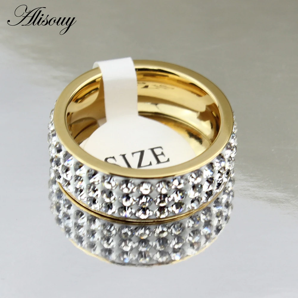 Кольцо с кристаллами для мужчин и женщин стильное ювелирное украшение полным