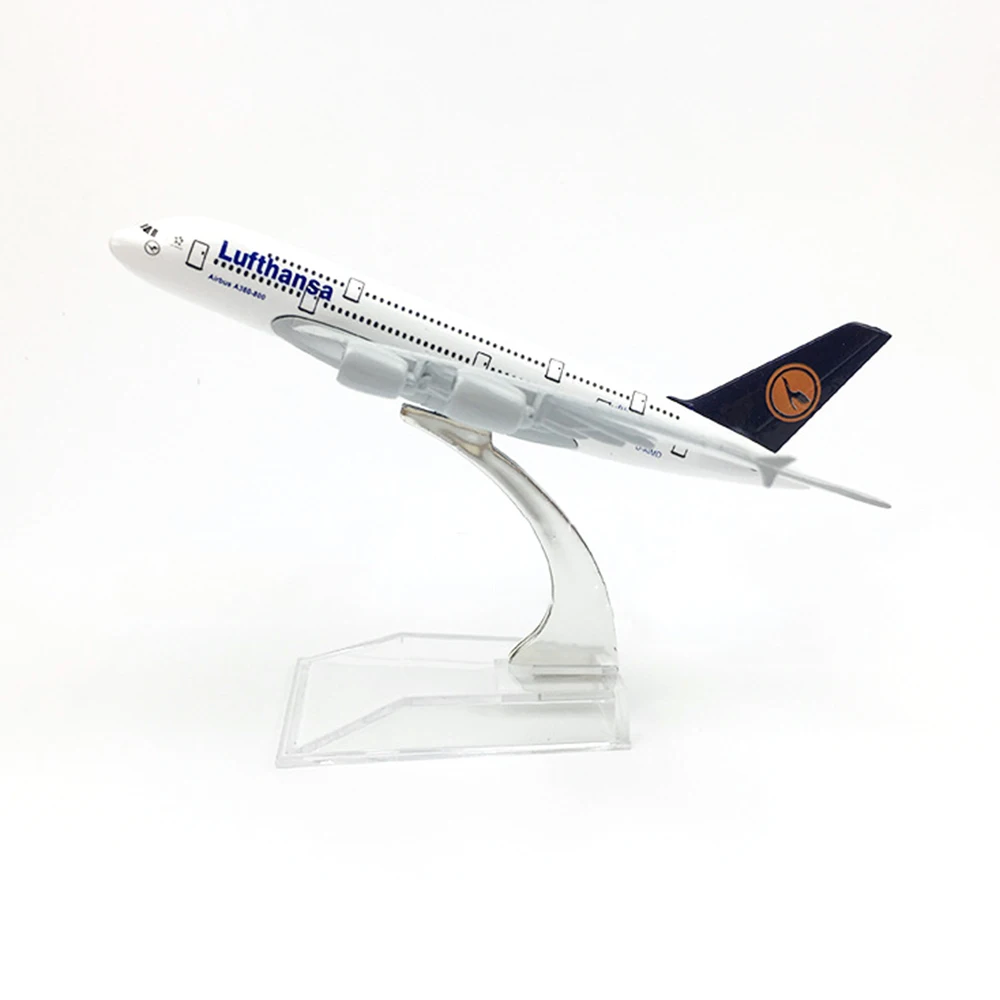 

Модель самолета Airbus A380 Lufthansa, 16 см, из сплава, в масштабе 1/400