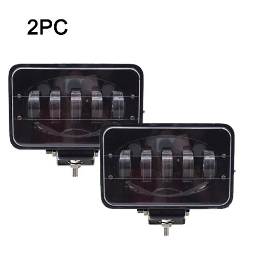 2pcs black 6 дюймов Автомобильный светодиодный светильник 50 Вт Рабочий светильник Точечный светильник 12 В 24 В прожектор для внедорожника грузовика прицепа внедорожника пикапа 4X4 Moto - Цвет: 2pcs black
