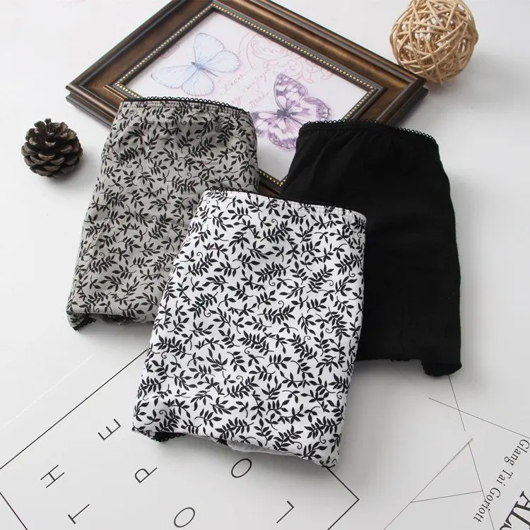 Нижнее белье с высокой талией для женщин ультрабольшие хлопковые трусики