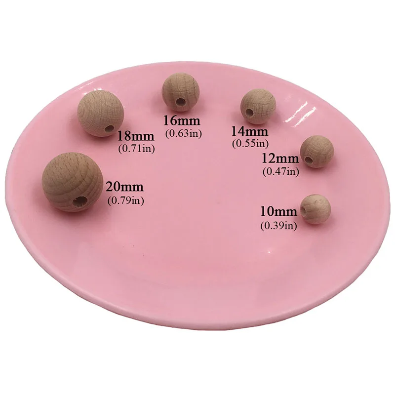 10 шт./пакет Натуральные Цветные деревянные бусины круглые Восьмиугольные сделай