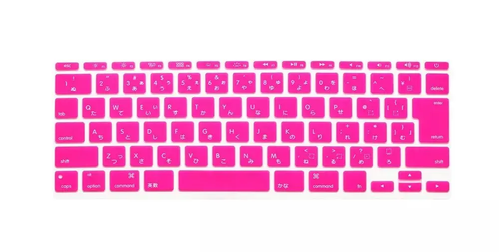 Rose С японской раскладкой ультра тонкий Силикон покрытие для клавиатуры для ноутбука Macbook Air 1" A1370 A1465 клавиатура протектор - Цвет: Rose