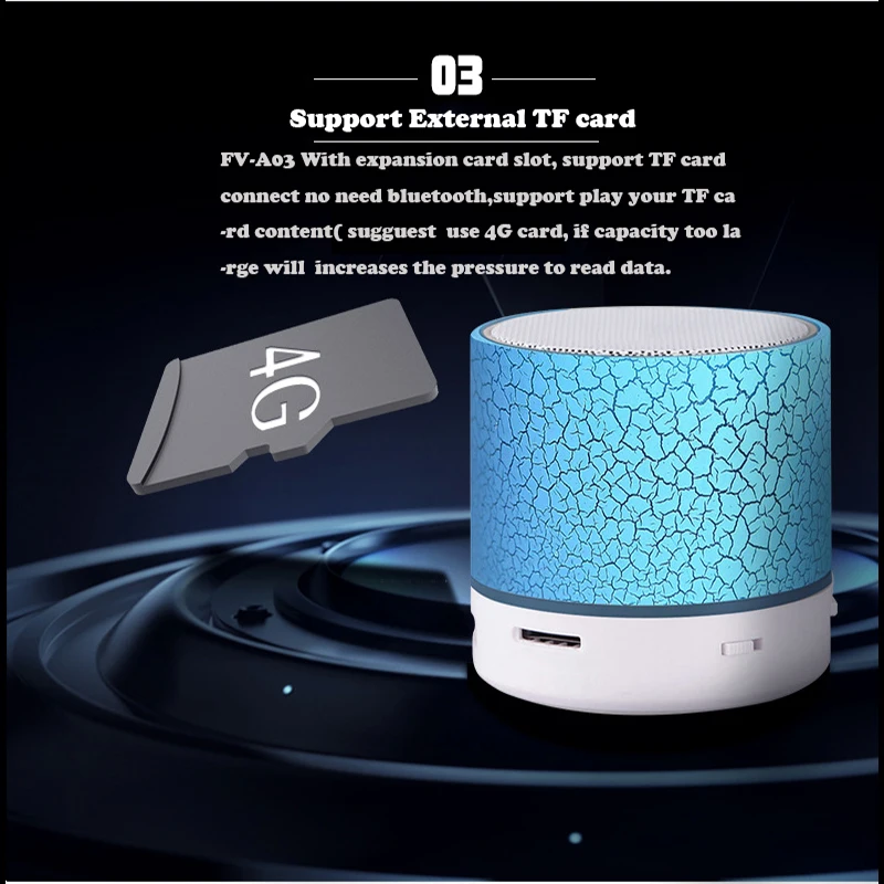 HFLY FV A03 беспроводной bluetooth динамик сильный стерео Поддержка SD/TF Usb/FM ручной звонок