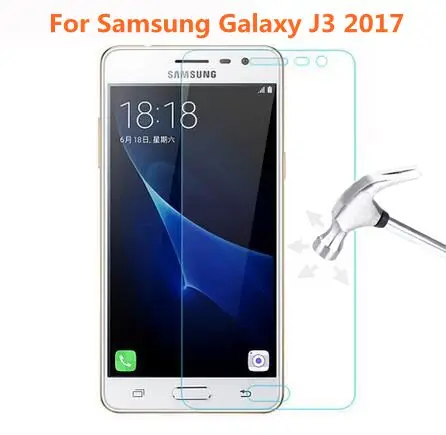 Закаленное стекло 2.5D для Samsung Galaxy J3 2017 Высококачественная защитная пленка