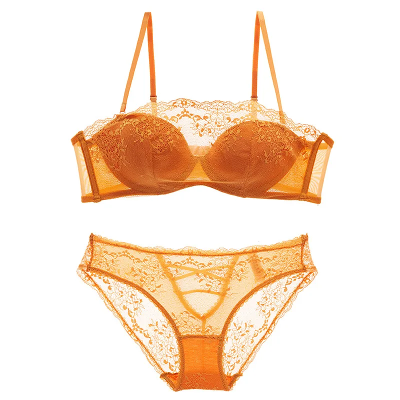 OSEMISS Sexy lace bra set underwear thin model cup anti-lighting tube top with steel ring | Женская одежда