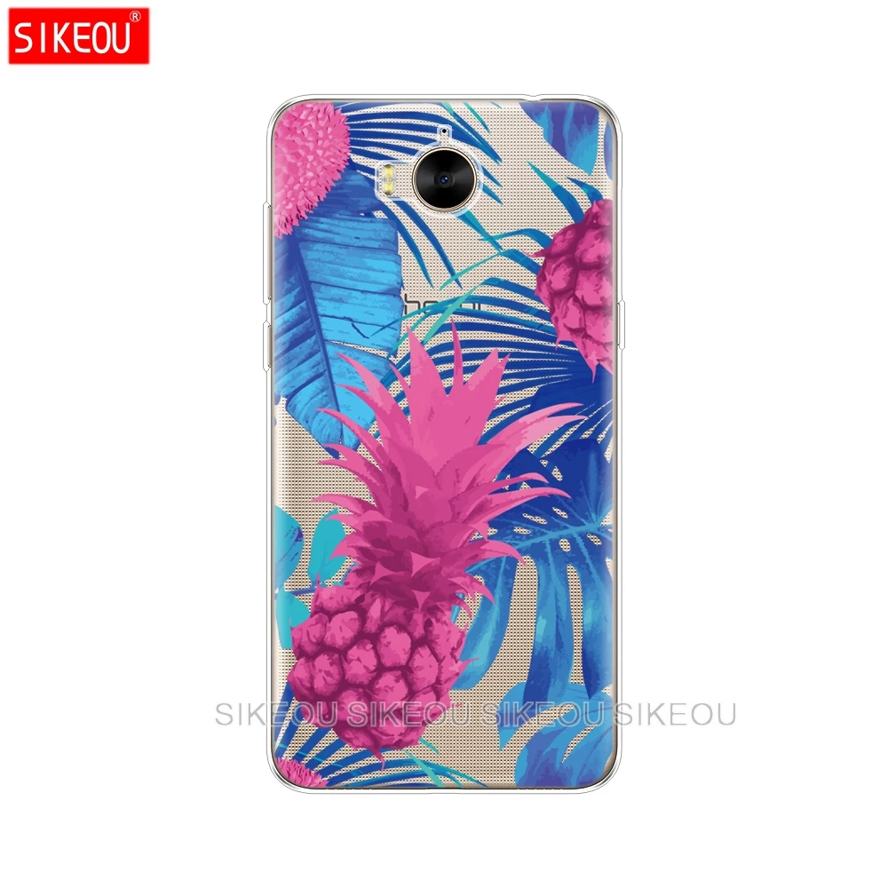 Силиконовый чехол для телефона huawei Y3 Y6 Y5 2 II 2017 nova 2s LITE plus с цветами и листьями лисы