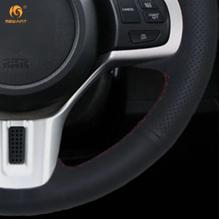 Чехол на руль MEWANT для Mitsubishi Lancer 10 EVO черный чехол из натуральной кожи аксессуары