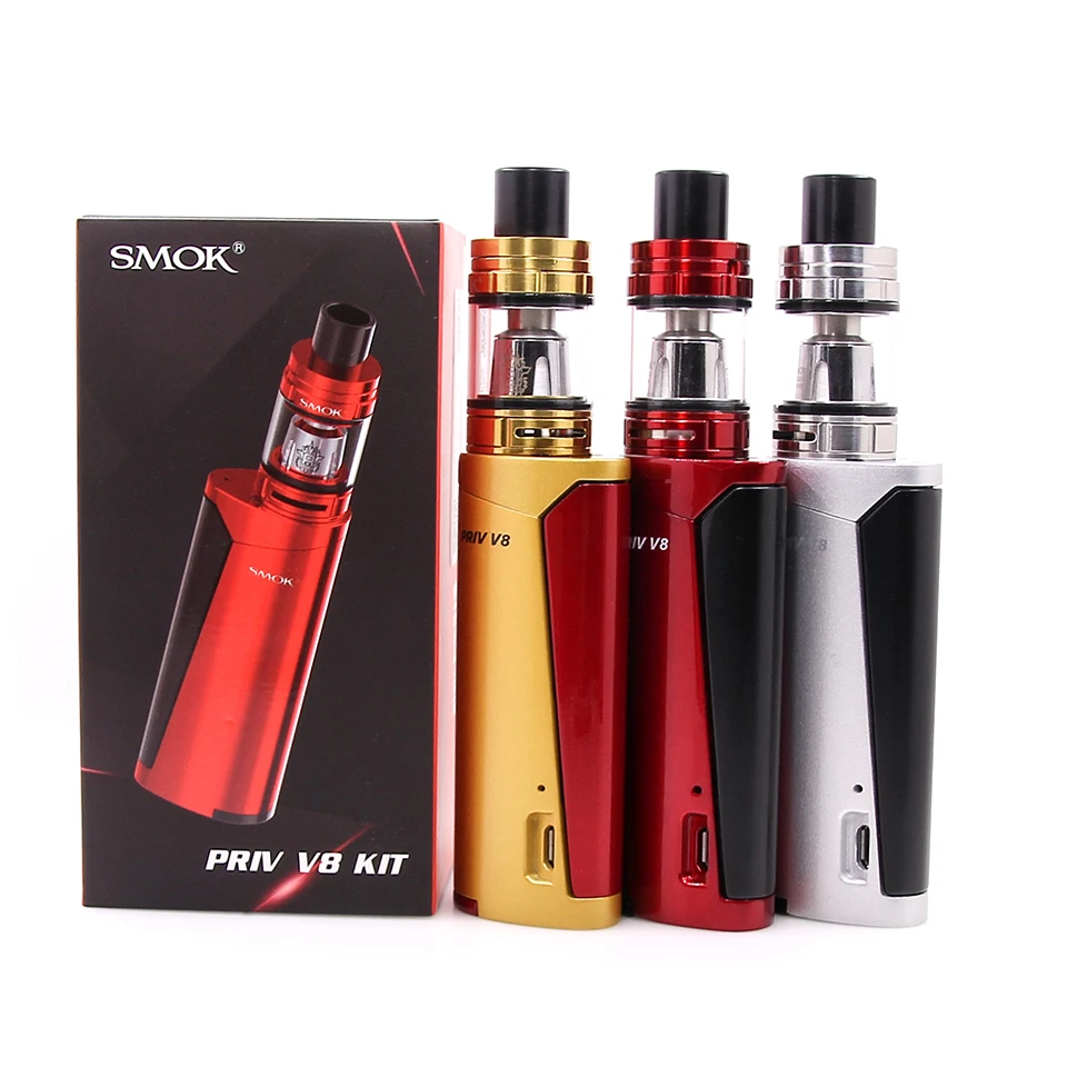 Оригинальный Vape Pen SMOK Priv V8 набор с 3 мл TFV8 Baby Tank 60 Вт PRIV Mod электронная сигарета