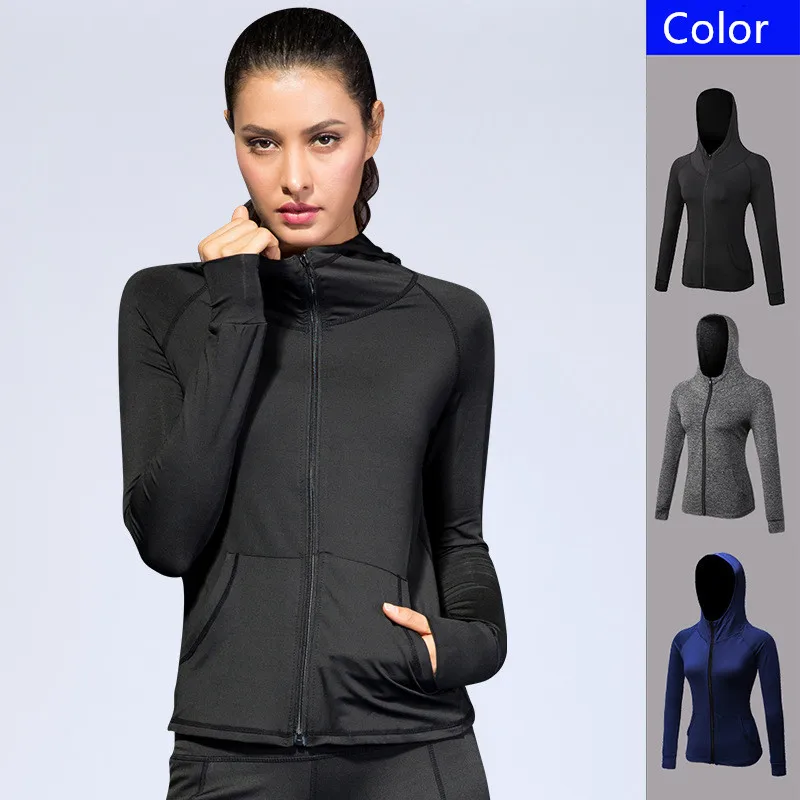 Fashion Harajuku Ladies Fall Winter Fitness Jacket Yoga Training Running Zipper Sports Casual Hoodie Quick Dry Tops | Спорт и