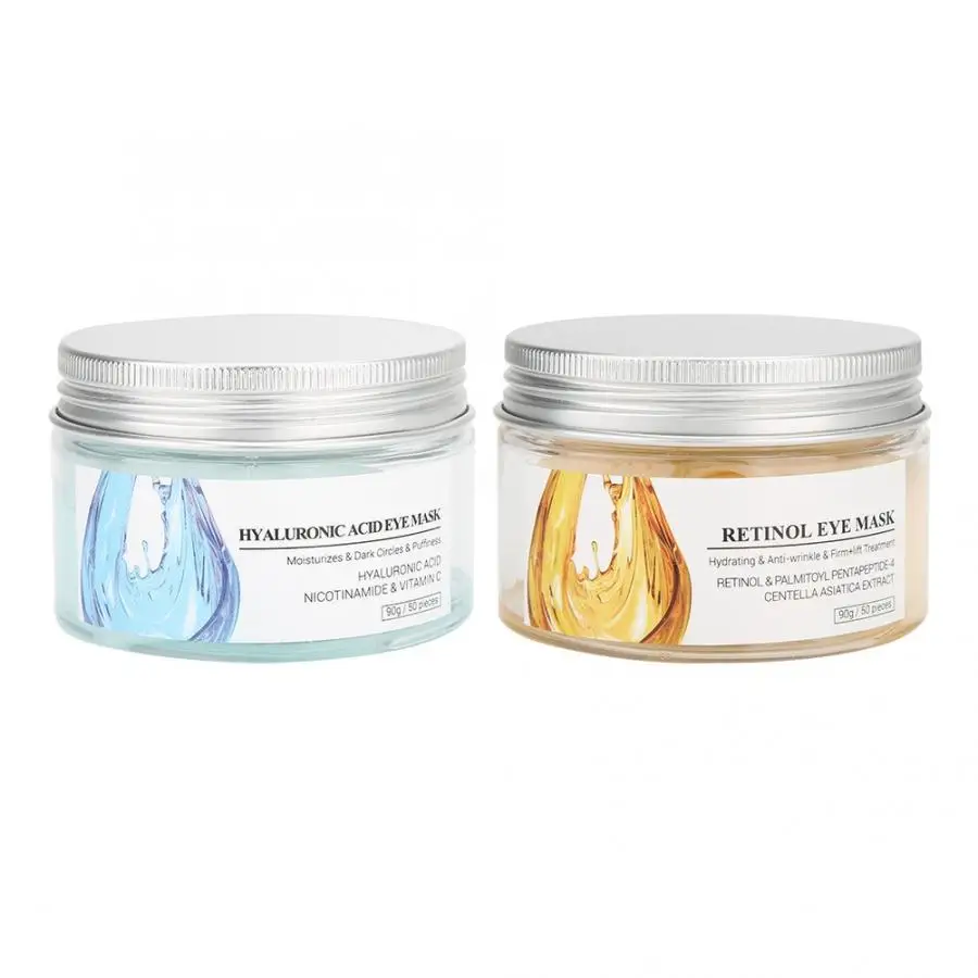 

eye Mask 2 Types Retinol Hyaluronic Acid Eye Mask Diluting Dark Circkes Firming Hydrating 50pcs/Box hydrogel mask