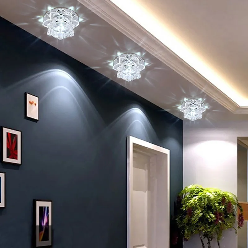 Высокое качество современный цветочный кристалл потолочный светильник 3 Вт/5 Вт
