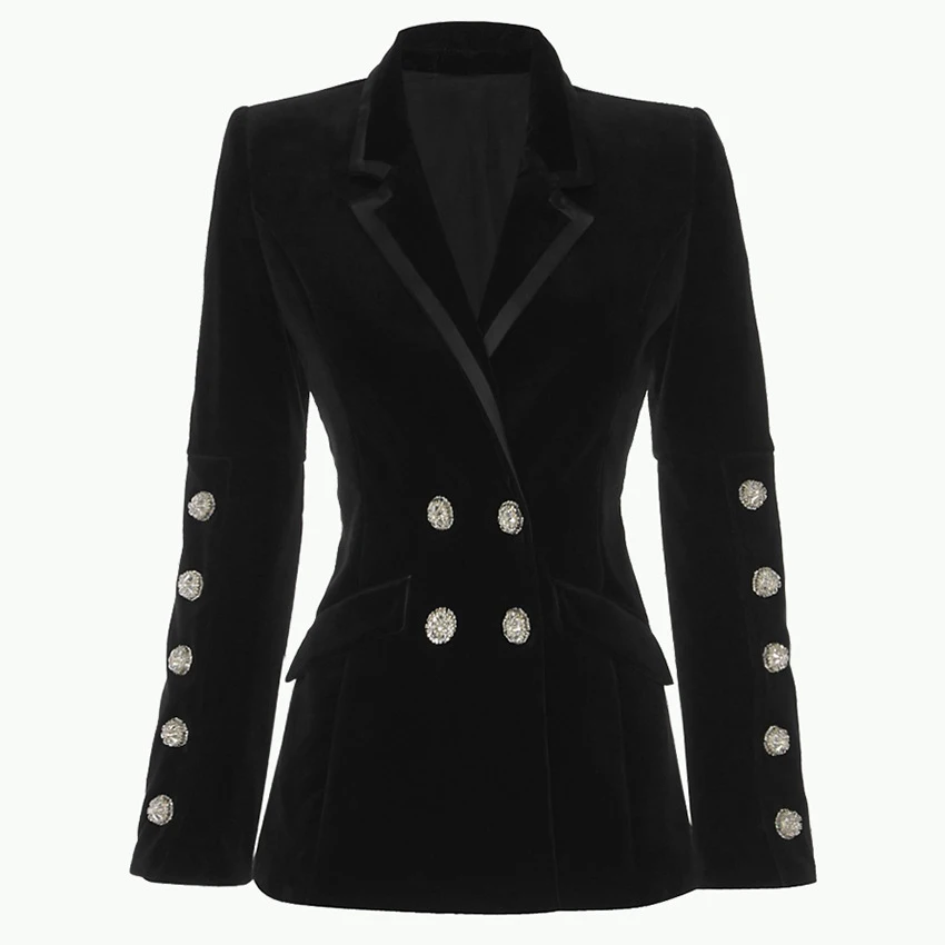 2018 Зимние Модные двубортные вельветовые пальто высокого качества с отложным