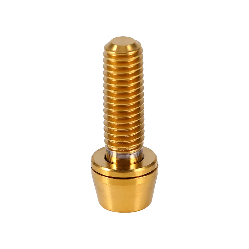 M5x16mm велосипед из титанового сплава титановая головка болт конус с шайбой для горного велосипеда Золотой, красочный, черный, серебристый