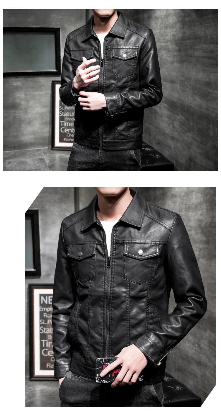 Кожаные куртки для мужчин s зимние куртки для мужчин Jaquetas De Couro Masculina черный Casaca De Cuerina Jaqueta Motoqueiro Impermeavel Biker