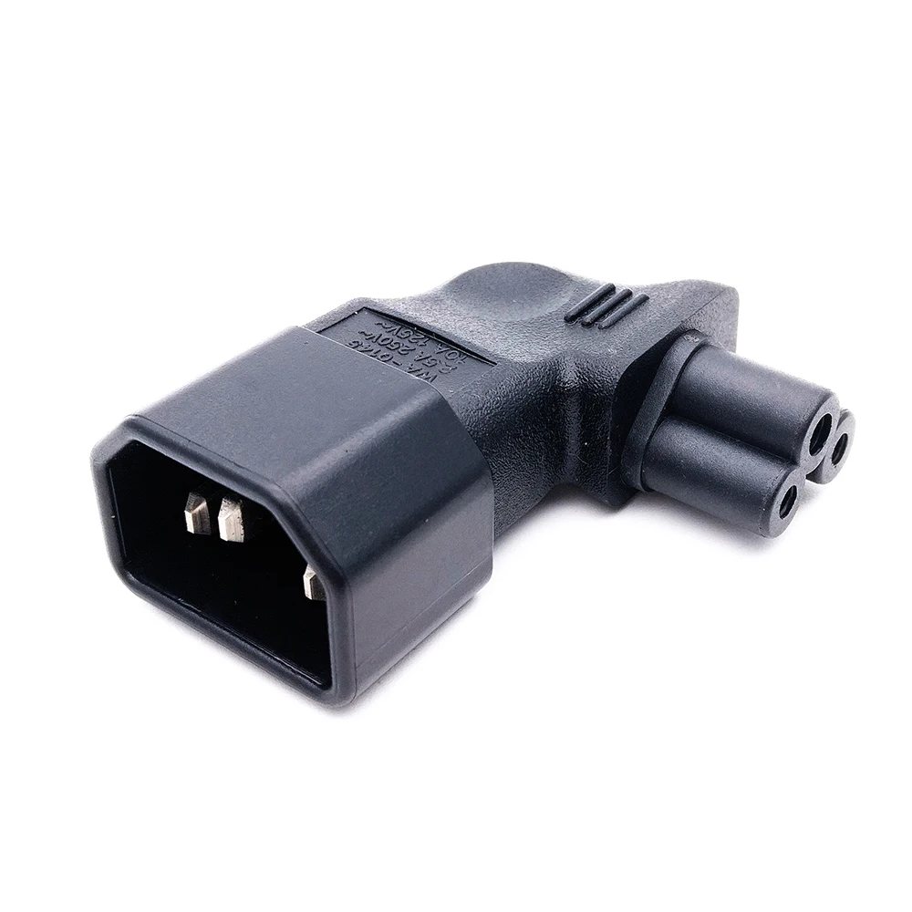 Удлинитель адаптера питания со штекером IEC 320 C14 на C5 90 градусов под прямым углом |