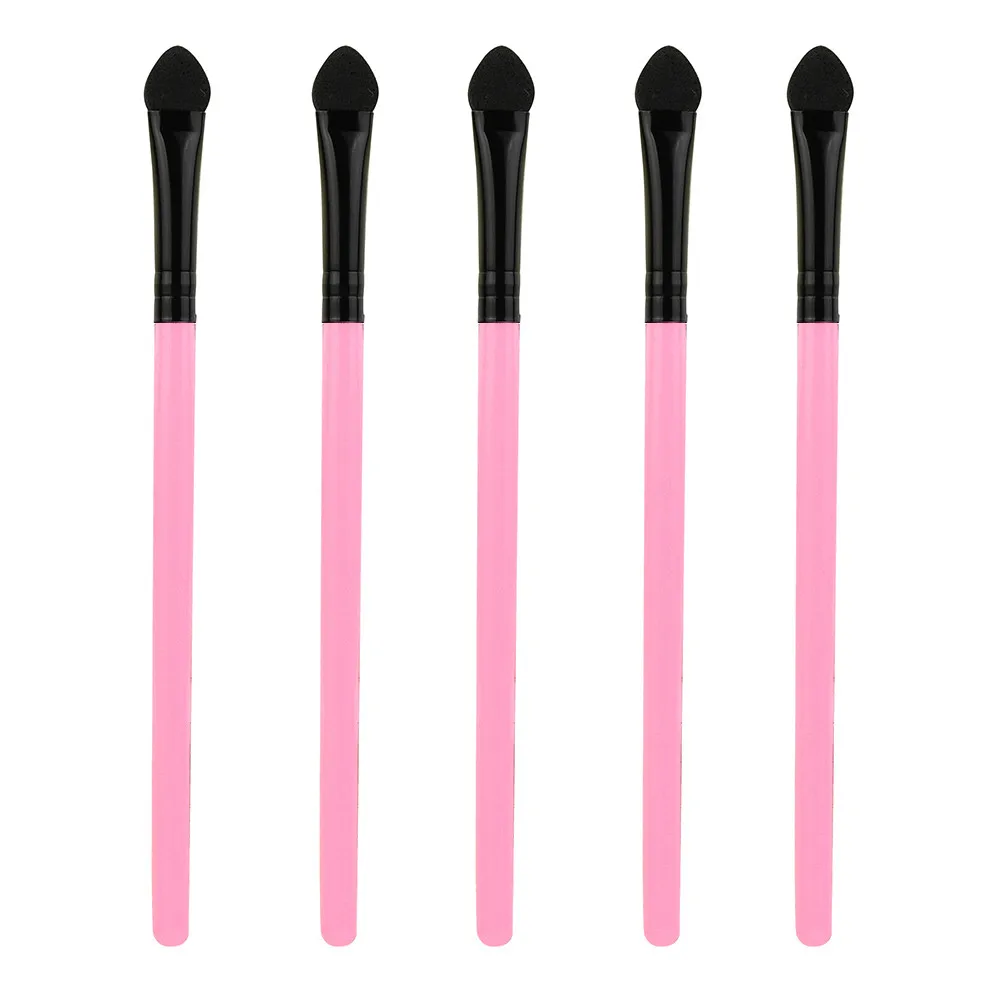 Hot Pink 5 шт. губка для теней портативная кисть для теней подводка для глаз кисть для бровей Кисть для губ аппликатор инструмент для смешивания глаз Макияж 5,4 - Handle Color: Hot Pink