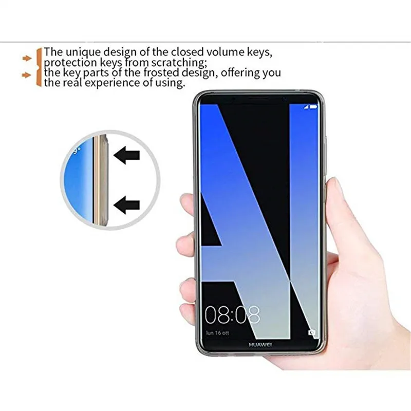 Мягкий прозрачный ТПУ силиконовый чехол для Huawei Mate 10 Porsche дизайн BLA-L29 задняя