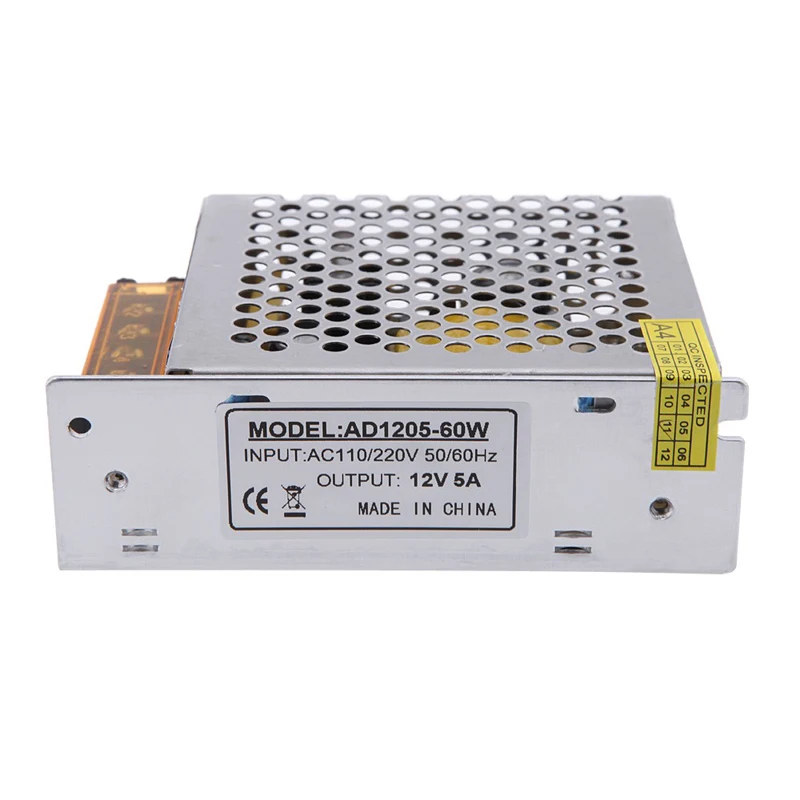 New AC 110V/220V To DC 12V 12 Volt Power Supply 30W 60W 120W Steady Voltage Transformer Switch for LED Strip Light
