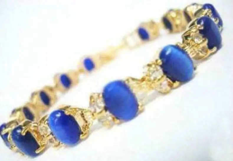 

Lady's beautiful ocean blue opal bead bracelet