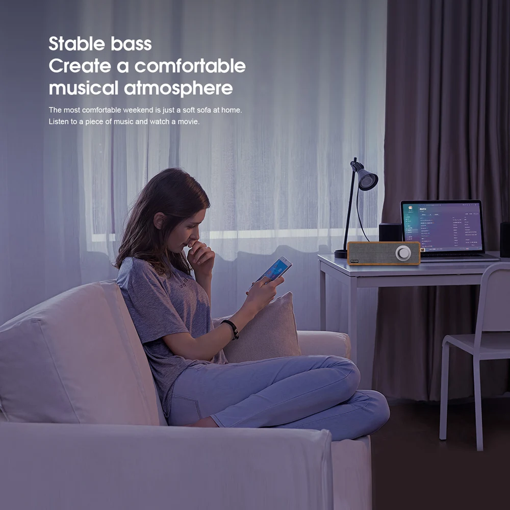 Smalody новая частная модель портативный деревянный ретро bluetooth динамик домашний мини беспроводной аудио