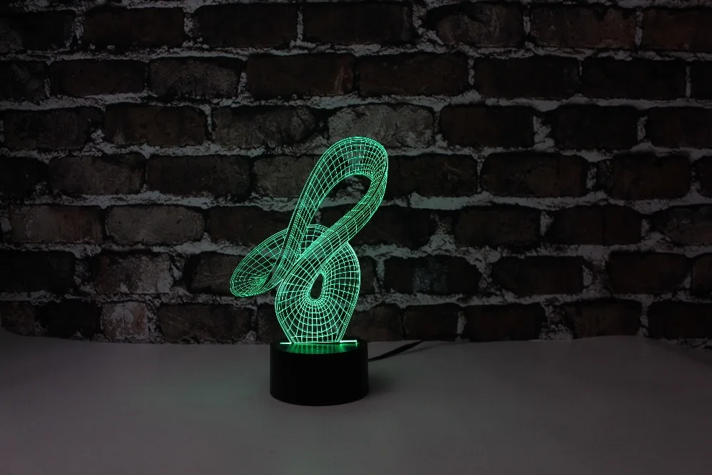 Бесплатная доставка искусственная кожа 3D абстракция 2 Светодиодная декорация