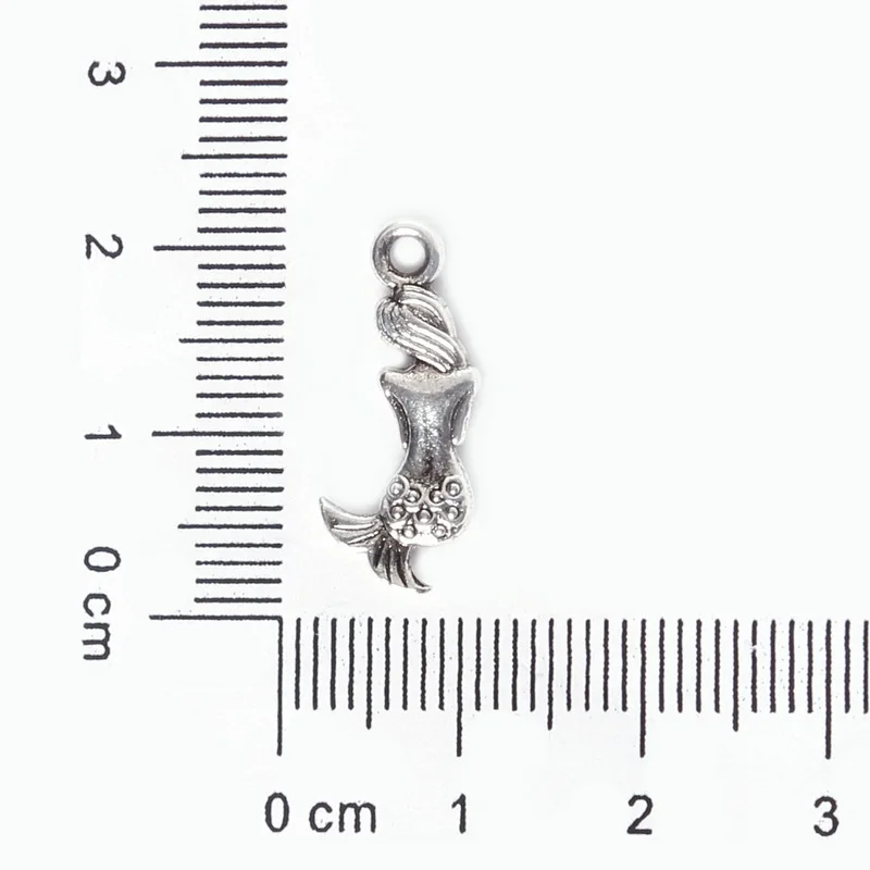 Античное серебряное в виде русалки 14 шт. 8x20 мм|charming led|charm collarpendant swarovski |