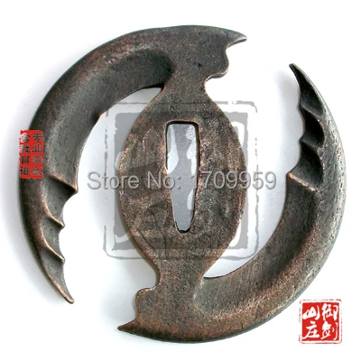 Чудесный сплав резной Tsuba Guard для японского вакидзаси Самурай меч катана Nice|Мечи| |