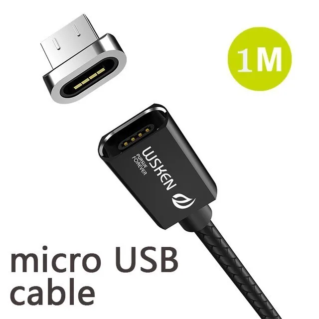 Micro cable Black Wsken X1 Магнитный кабель type-C для iPhone, зарядное устройство, магнитный USB C type-C шнур, быстрая зарядка, Micro USB кабели для samsung Xiaomi mi8 - Цвет: Micro cable Black
