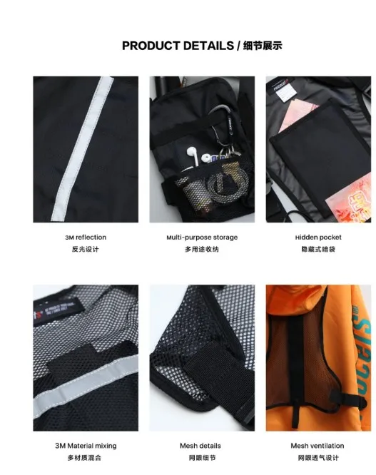 Reflective Stripe hip-hop kanye west Chest Rig Military tactical chest bag Functional package prechest Tactical vest | Багаж и сумки