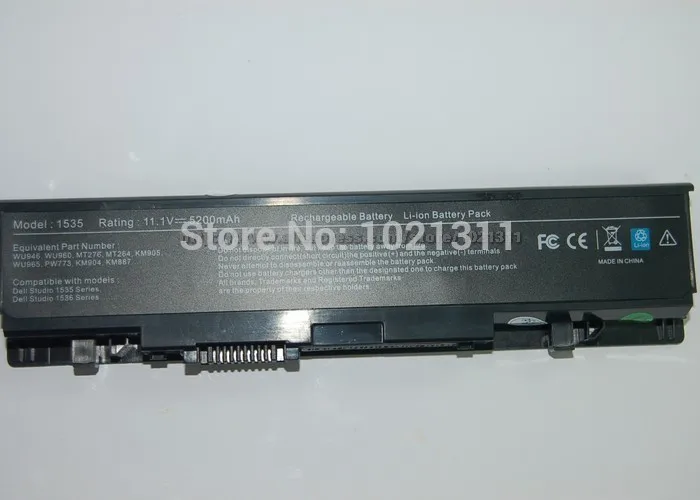 Аккумулятор 4400 мАч 11 1 В для Dell Studio 1535 1536 1537 1555 1557 PP33L PP39L 1558 312 0701 KM958 KM965 MT264 WU946 6