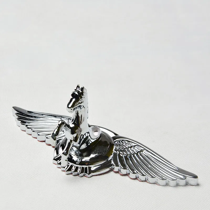 Silver Big Автомобильный Стайлинг, передний капот, эмблема лошади, значок, наклейка для Audi Buick, Holden, Chrysler, Mazda, Lexus, Bentley, Dodge, авто, универсальная наклейка - Название цвета: Silver Big