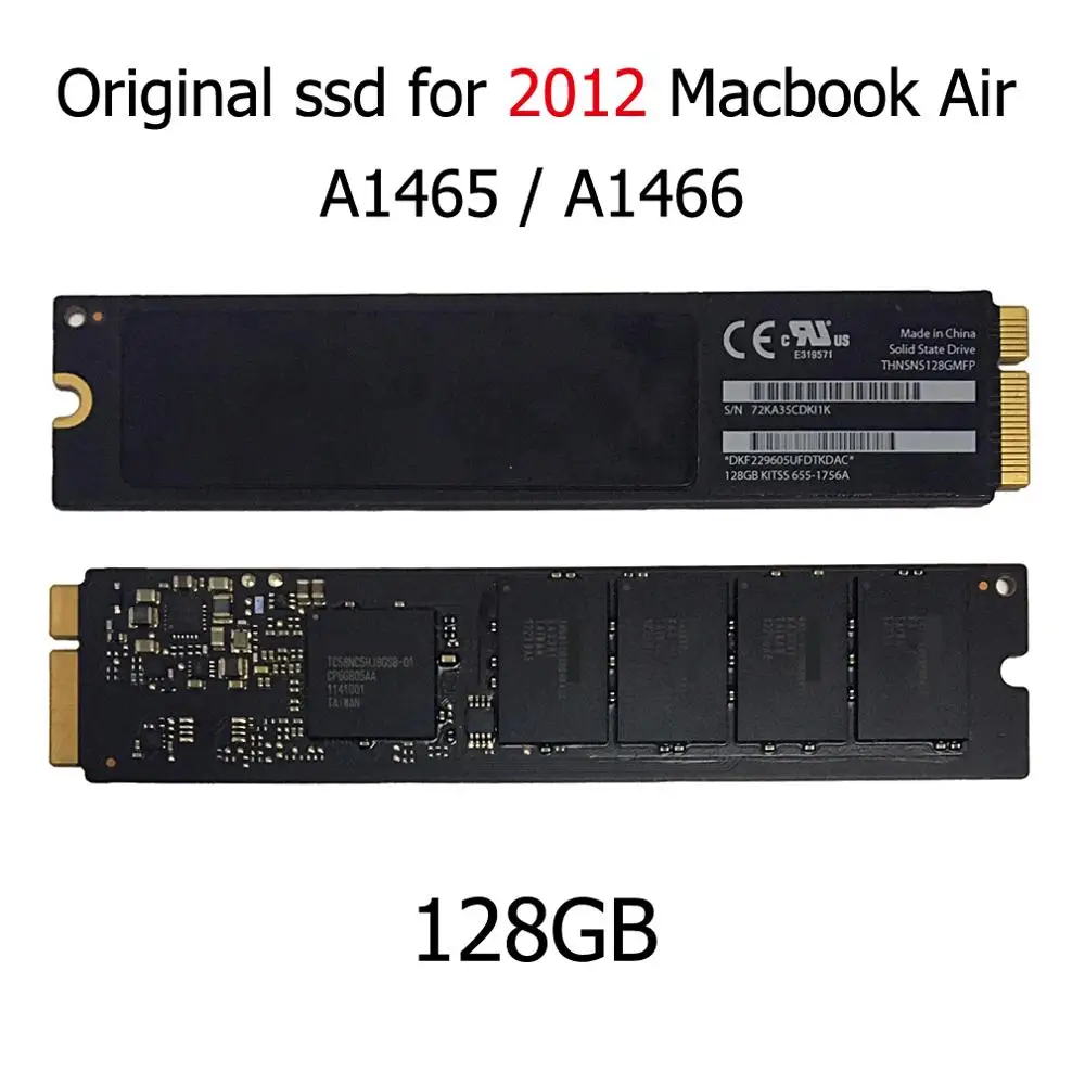 Оригинальный 2012 ранний Mid Macbook Air A1466 A1465 128 Гб SSD Md231 md232 md223 md224 128G Mac твердотельный