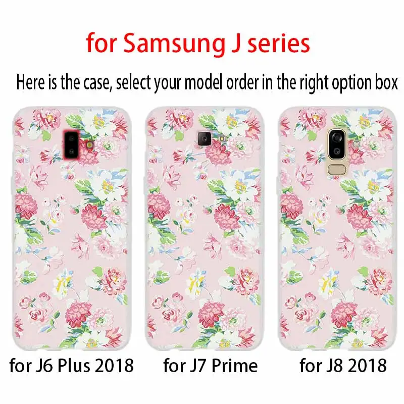 Чехол из ТПУ с красивыми летними цветами для Samsung Galaxy J6 J8 J3 J5 J7 J4 J2 J1 Plus 2018 2016 2017 EU Prime