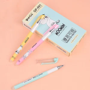 Оптовая продажа! 6 шт. Kawaii анимация гелевая ручка 0,38 мм стирающиеся ручки синийчерный волшебная ручка канцелярские принадлежности студенческий экзамен запасных