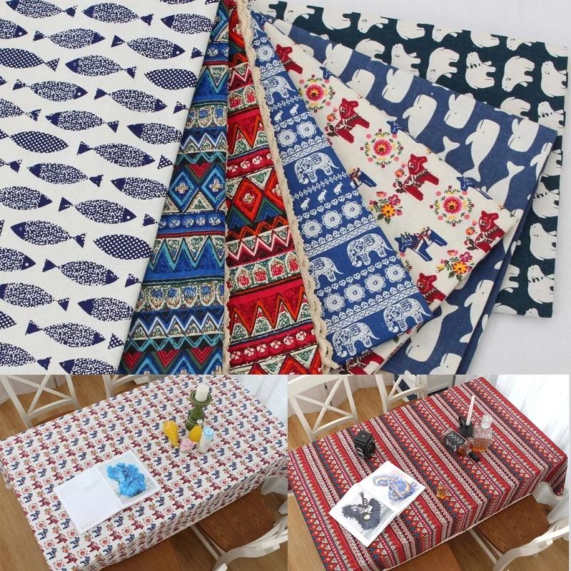 Хлопчатобумажная и льняная ткань Юго Восточная богемная пасторальная